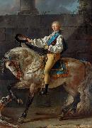 Equestrian portrait of Stanislaw Kostka Potocki Jacques-Louis David